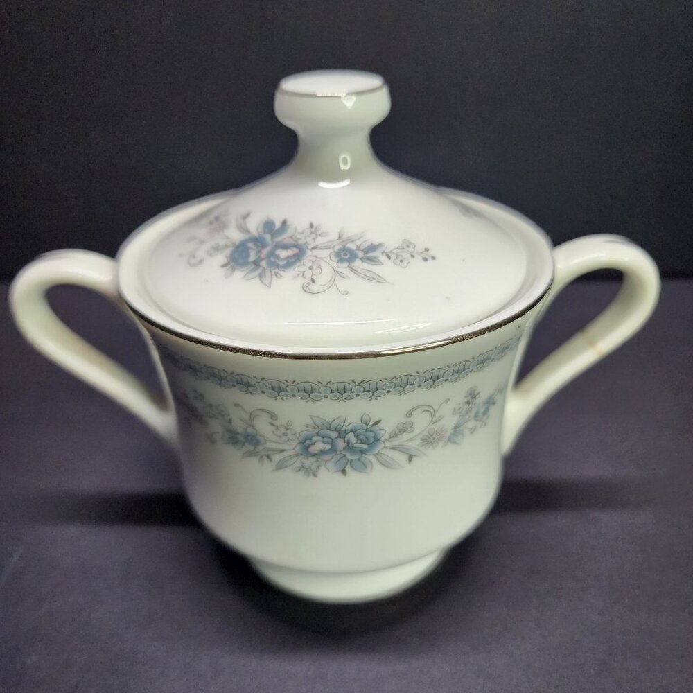 Vintage American Limoges Bridal Bouquet Porcelain Sugar Bowl Lidded Floral
